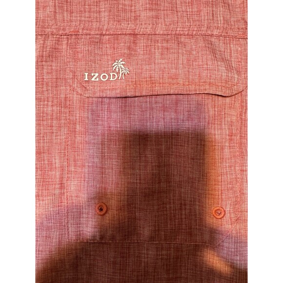 Two NWT IZOD Men's Saltwater Blue/Pink Beach Performance Surfside S/S Shirt M - Picture 12 of 16